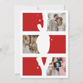 Cartão De Festividades Joy Bendito Natal Deseja a Foto da Família Moderna