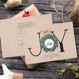 Cartão De Festividades Joy Business Natal | Logotipo corporativo