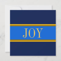 JOY Festivo Azul Real Naval Amarelo Dourado Listra