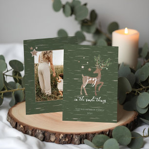 Cartão De Festividades Joy In The Simple Things Birch Latido Woodgrain De