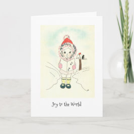 Cartão De Festividades Joy Little Girl
