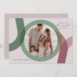 Cartão De Festividades JOY Modern 2 Foto Natal