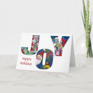 CARTÃO DE FESTIVIDADES JOY MUSICAL SANTA CHRISTMAS GREETINGS