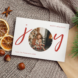 Cartão De Festividades Joy Photo Script Happy