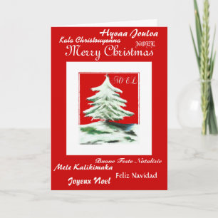 Cartão De Festividades "Joy to the World"-Christmas Languages