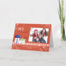 Cartão De Festividades JOY TO THE WORLD Christmas Photo