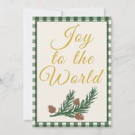 Cartão De Festividades Joy To The World - Deep Pine Green