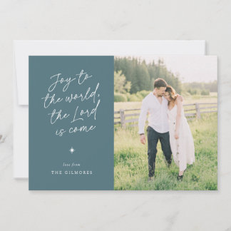 Cartão De Festividades Joy to the World Handwriting Religious Christmas