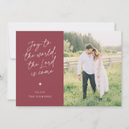 Cartão De Festividades Joy to the World Handwriting Religious Christmas