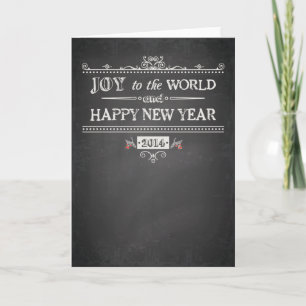 Cartão De Festividades Joy to the World - Happy New Year - 2014