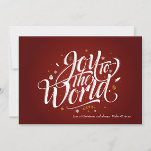 Cartão De Festividades Joy To the World Holiday Card (Joy to the World Ho