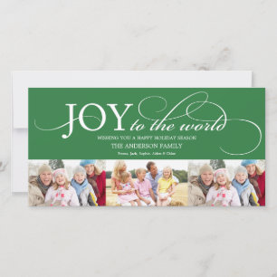CARTÃO DE FESTIVIDADES JOY TO THE WORLD HOLIDAY PHOTO CARD