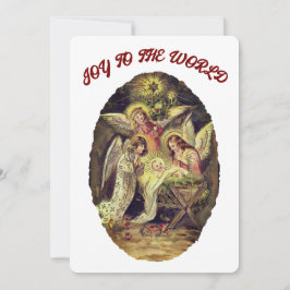 Cartão De Festividades Joy to the World Nativity Religious Christmas 