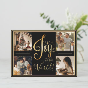 Cartão De Festividades Joy to the World Photo Christmas Holiday Card