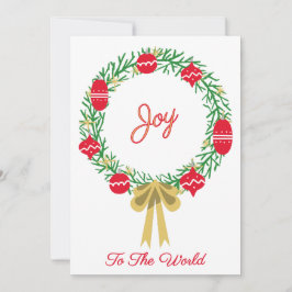 Cartão De Festividades Joy to the World | Psalm 98 Inspired Religious 