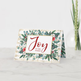 Cartão De Festividades Joy to the World Year in Review Photo