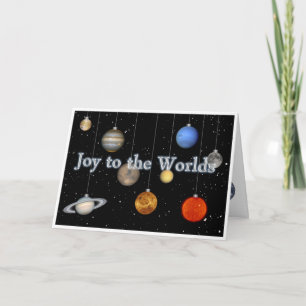 Cartão De Festividades Joy to the Worlds Greeting Card