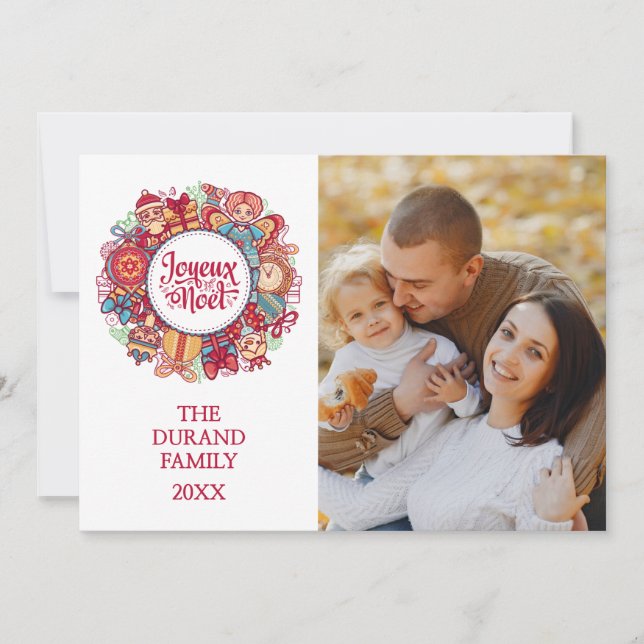 Cartão De Festividades Joyeux Noel (Frente)