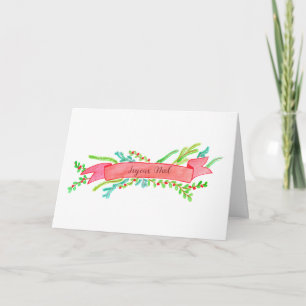 Cartão De Festividades Joyeux Noël, banner natalino de aquarela