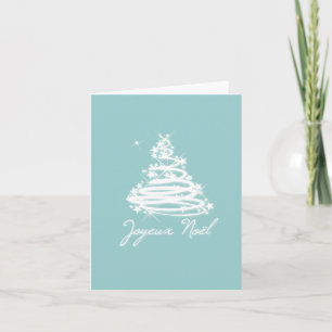 Cartão De Festividades Joyeux Noël com Árvore de Natal