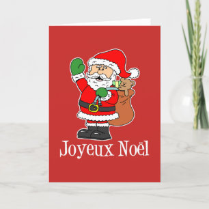 Cartão De Festividades Joyeux Noel French Felry Papais noeis de Natal