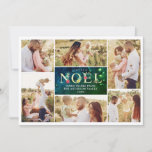 Cartão De Festividades Joyeux Noel French Modern Christmas Photo Collage<br><div class="desc">O Elegante Cartão Simples de Saudação de Natal apresenta 6 das Suas Fotos Pessoais,  e o Texto da Tipografia do Joyeux NOEL com Flores de Poinsettia e Luzes de String. Personalize com sua foto e texto!</div>