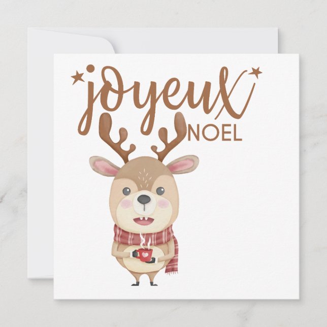 Cartão De Festividades Joyeux Noel Greeting Card, Feliz Natal (Frente)