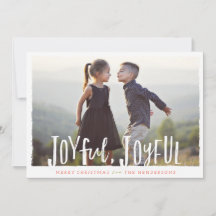 Joyful Hand Lettered Christmas Card