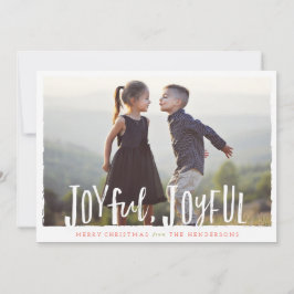 Cartão De Festividades Joyful Hand Lettered Christmas Card