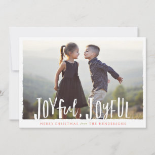 Cartão De Festividades Joyful Hand Lettered Christmas Card