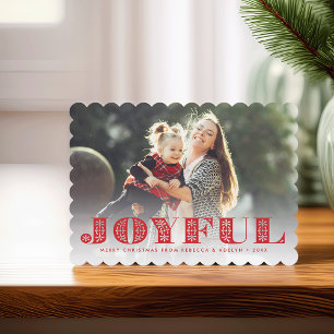 Cartão De Festividades Joyful Moment Holiday Photo Card