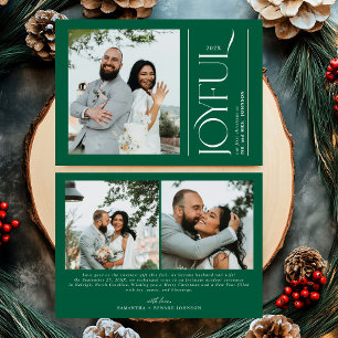 Cartão De Festividades Joyful New Photo Primeiro Natal Casado
