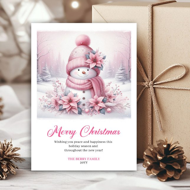 Cartão De Festividades Joyful Pinkmas Download Festive Scene Christmas  (Joyful Pinkmas Download Festive Scene Christmas Greeting Card

)