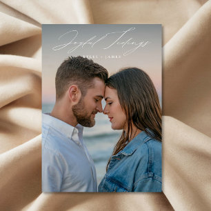 Cartão De Festividades Joyful Tidings - Nova Foto de Natal