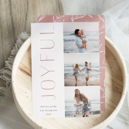 Cartão De Festividades Joyful Trio | Colagem de Fotos Moderna 3