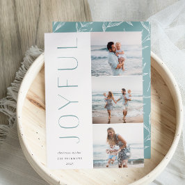 Cartão De Festividades Joyful Trio | Colagem de Fotos Moderna 3