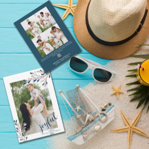 Cartão De Festividades Joyful Winter Floral Foto