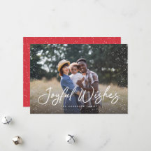 Joyful Wish Script Snow Foto de Natal