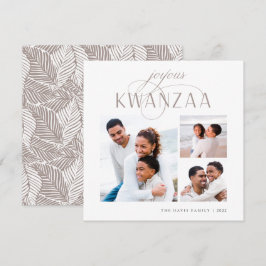 Cartão De Festividades Joyous Flourish | 3 Colagem de Fotos Kwanzaa