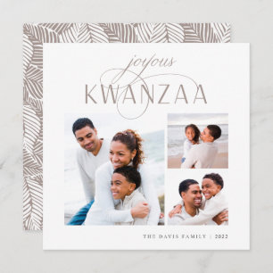 Cartão De Festividades Joyous Flourish 3 Colagem de Fotos Kwanzaa