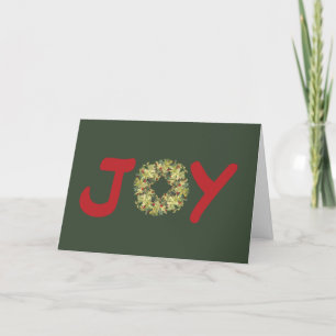 Cartão De Festividades Joyous Light Hearted Wreath Christmas Card