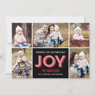 Cartão De Festividades Joyous Moments Holiday Collage Photo Card