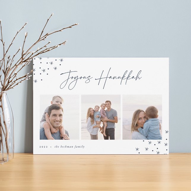 Cartão De Festividades Joyous Sketch | Colagem de Fotos de Hanukkah (Criador carregado)