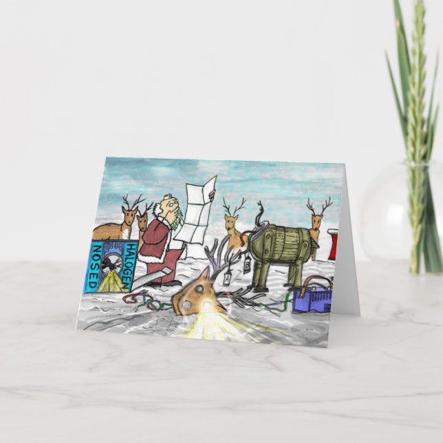 Cartão De Festividades JPEG do nariz do halogênio (Frente)