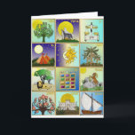Cartão De Festividades Judaica 12 tribos de arte de Israel<br><div class="desc">Você está vendo a coleção do design de Lee Hiller. Roupa,  presentes & fotografia de Lee Hiller das coleções ou coleção de arte de Digitas. Você pode ver sua fotografia da natureza em http://HikeOurPlanet.com/ e seguir seu blogue de caminhada dentro do parque nacional de Hot Springs.</div>