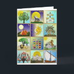 Cartão De Festividades Judaica 12 tribos de arte de Israel<br><div class="desc">Você está vendo a coleção do design de Lee Hiller. Roupa,  presentes & fotografia de Lee Hiller das coleções ou coleção de arte de Digitas. Você pode ver sua fotografia da natureza em http://HikeOurPlanet.com/ e seguir seu blogue de caminhada dentro do parque nacional de Hot Springs.</div>