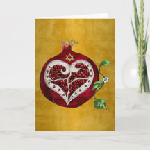 Judaica Romã Coração Hanukkah Rosh Hashanah
