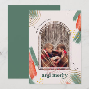 Cartão De Festividades Juntos e Feliz Ficheiro de Fotografias Natal Mod