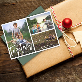 Cartão De Festividades Juntos é Melhor Três Fotos