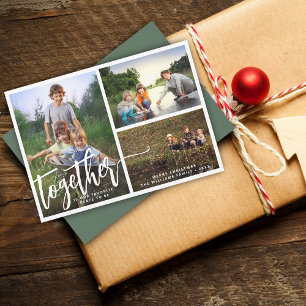 Cartão De Festividades Juntos é Melhor Três Fotos